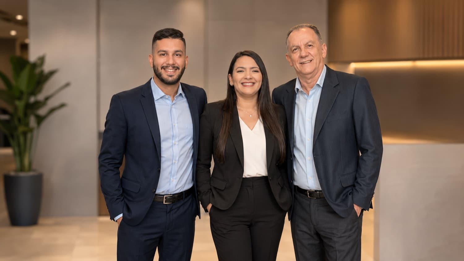 Sócios da CONTINF: Bruno, Tatiana e Roberto Aragão